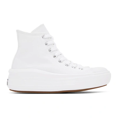 Converse Women's Chuck Taylor All Star Move High Top Trainers In White
