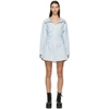 ALEXANDER WANG T ALEXANDERWANG.T BLUE COTTON CINCHED SHIRT DRESS