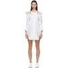 ALEXANDER WANG T WHITE OFF-SHOULDER SHIRT DRESS