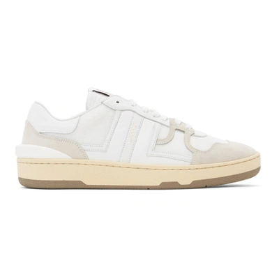 Lanvin White Leather Clay Low Sneakers
