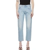 Totême Mid-rise Twisted-seam Straight Jeans In Blue,light Blue