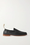 LOEWE LOGO-DETAILED LEATHER COLLAPSIBLE-HEEL LOAFERS