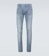 BALMAIN DISTRESSED JEANS,P00521441