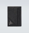 Prada Saffiano Leather Cardholder In Black