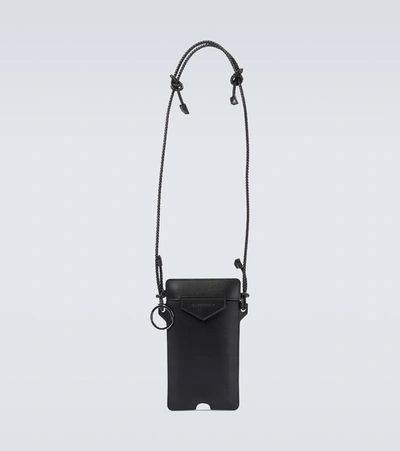 Givenchy Antigona Leather Iphone Case In Black