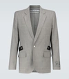 Off-white Unfinished Single-breasted Blazer In Grey