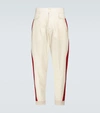 Maison Margiela White Side Stripe Gabardine Trousers In White