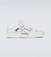 Valentino Vl7n Brand Strap Low Top Sneakers In White Calfskin Leather In White