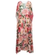 DOLCE & GABBANA FLORAL SILK CHIFFON MAXI DRESS,P00479656