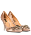 DOLCE & GABBANA EMBELLISHED SATIN PUMPS,P00481460