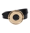 Rabanne Leather Belt With Maxi Buckle In Black