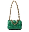 Bottega Veneta The Chain Cassette Padded Leather Shoulder Bag In Green