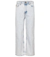 GANNI HIGH-RISE STRAIGHT CROPPED JEANS,P00529745