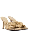 BOTTEGA VENETA STRETCH RAFFIA SANDALS,P00531785