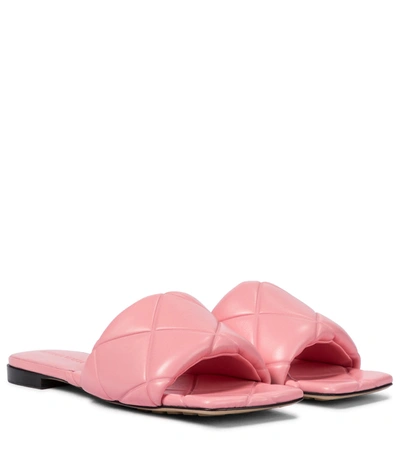 Bottega Veneta 10mm Lido Leather Slide Flats In Soft Pink