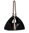 JIMMY CHOO CALLIE SHIMMER SUEDE TOTE,P00533999