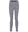 ADAM SELMAN SPORT FRENCH CUT LEOPARD-PRINT LEGGINGS,P00535025