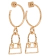 Jacquemus Womens Gold Les Creoles Chiquita Brass Earrings In Raw Gold