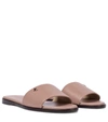 JIMMY CHOO MINEA LEATHER SLIDES,P00546041