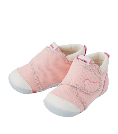 Miki House Girls' My First Walker Flower Shoes - Baby, Walker In Pink