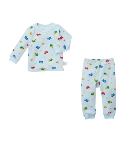 Miki House Kids' Printed Pyjama Set (2-7 Years) In Blue