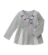 MIKI HOUSE COTTON BOW-DETAIL SWEATER (2-6 YEARS),16287958