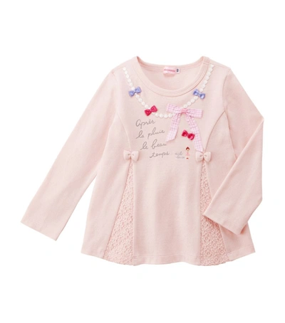 Miki House Lace-detail Top (2-7 Years)