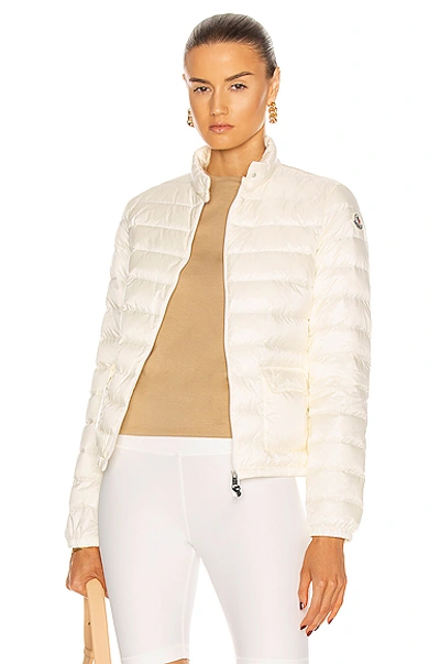 Moncler White Down Lans Short Jacket