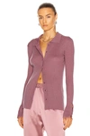Sablyn Reign Cashmere Rib Knit Cardigan In Rose