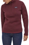 Patagonia Better Sweater Quarter Zip Performance Jacket In Chicory Red