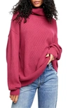 Free People Softly Structured Knit Tunic In Berry Crush