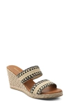 ANDRE ASSOUS NOLITA RAFFIA WEDGE SLIDE SANDAL,AA1NOL98