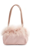 Topshop Clueless Feather Grab Bag In Pink