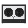 Transparent Black Small Glass Speaker In Black