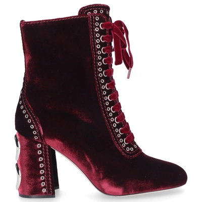 Miu Miu Ankle Boots Red