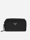 PRADA NYLON AND SAFFIANO LEATHER CAMERA BAG