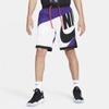 Nike Dri-fit Throwback Futura Men's Basketball Shorts In Court Purple/white/black
