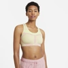 Nike Women's Fe/nom Flyknit High-support Non-padded Sports Bra In Yellow