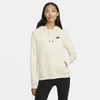 Nike Sportswear Essential Women's Fleece Pullover Hoodie In Coconut Milk,black