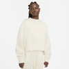 Nike Sportswear Essential Women's Fleece Crew In Coconut Milk,white