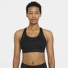 Nike Swoosh Women's Medium-support Padded Sports Bra In Black