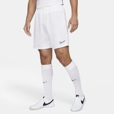 Nike Men's Dri-fit Academy Knit Soccer Shorts In White,white,white,black