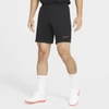 Nike Men's Dri-fit Academy Knit Soccer Shorts In Black,siren Red,black,siren Red
