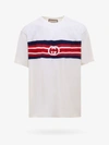 Gucci White Interlocking G Stripe T-shirt In White