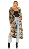 Unreal Fur Madam Grace Faux Fur Coat In Natural Serpent