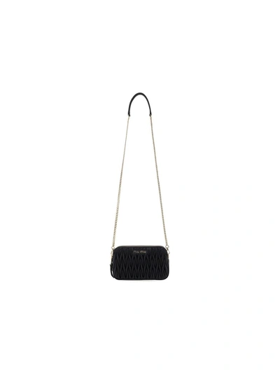 Miu Miu Women's  Black Leather Shoulder Bag