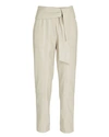 Simkhai Tessa Tie-waist Vegan Leather Pants In Light Grey