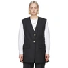 GANNI GREY WOOL SUITING VEST