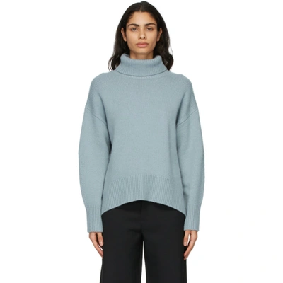 Arch4 World's End Ribbed Cashmere Turtleneck Jumper In Cloud