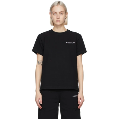 Helmut Lang Embroidered-logo Cotton T-shirt In Black